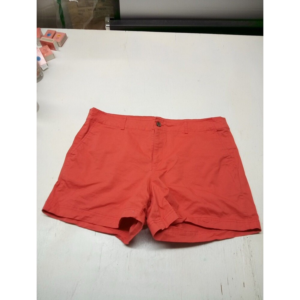 GAP hadley Shorts Women Size 18 Red Pockets  100%Cotton 3" Inseam